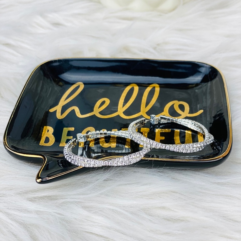 Rhinestone Hoop Earrings